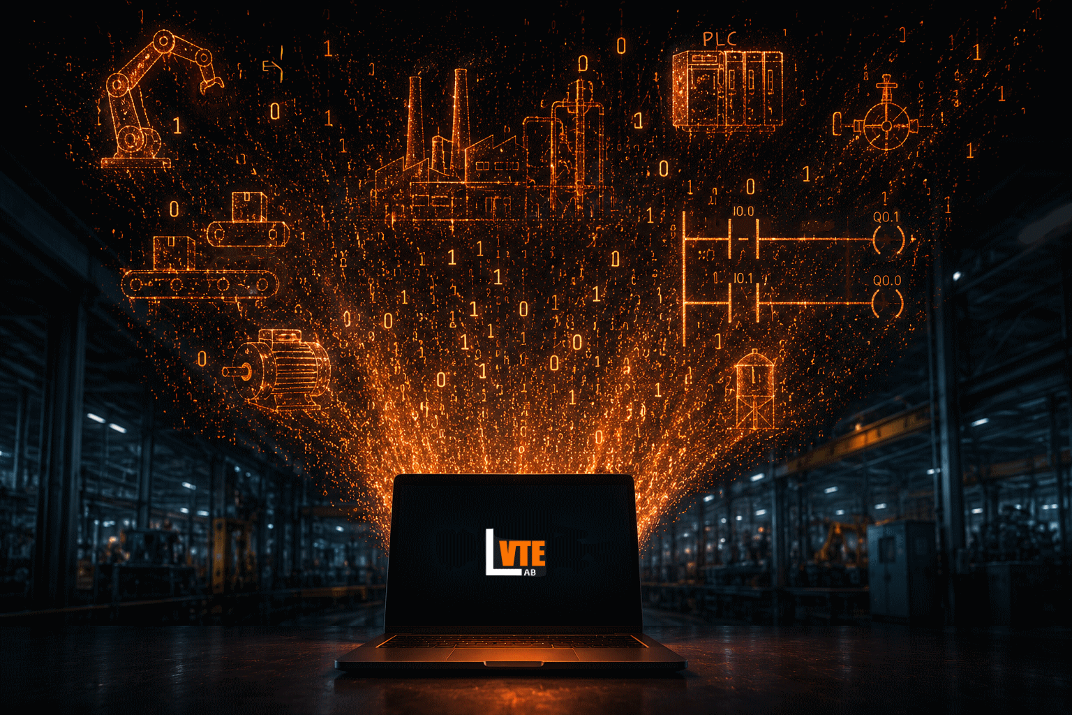 Arte conceitual VTELAB com automacao industrial