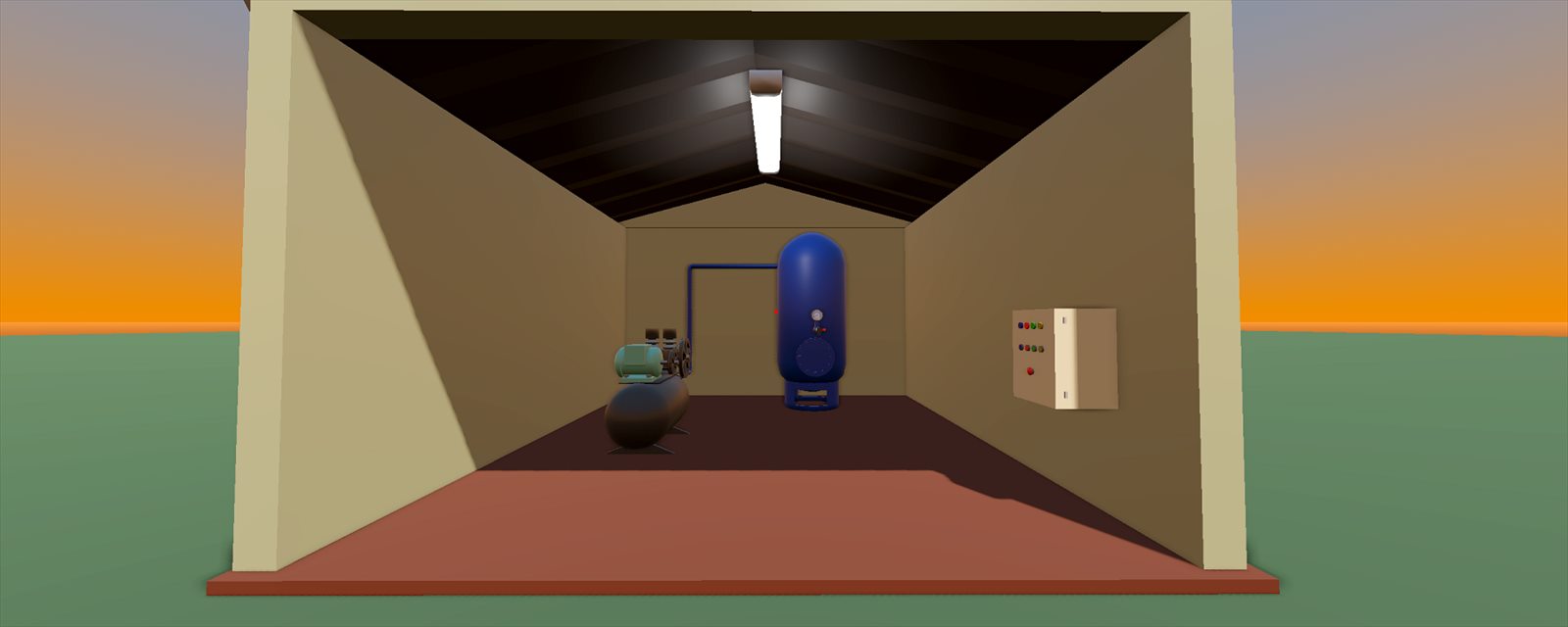 Compressor de ar no VTE Lab